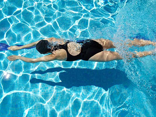 Swimming gives a total-body workout every day, every time